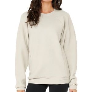 ALO Yoga | Tops | Alo Yoga Triumph Crewneck Sweatshirt Bone | Poshmark